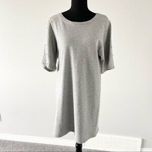 Jane &  Delancey Studded Batwing Sleeve Sweatshirt Dress